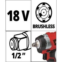 Einhell Te-Cw 18 Li Bl Akülü Şarjlı Somun Sıkma Kömürsüz + 4.0 Ah Starter Kit