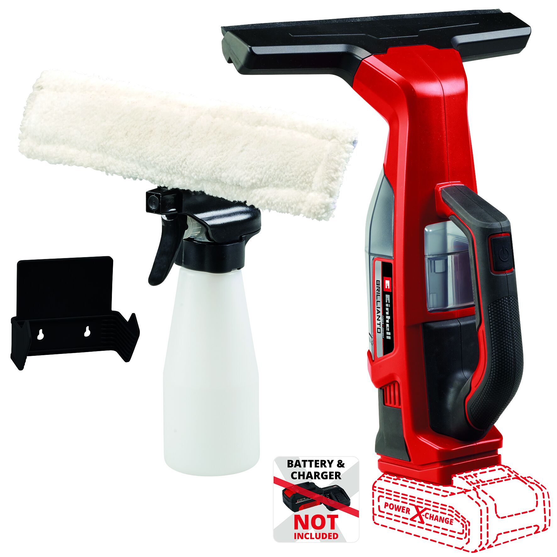 Einhell BRILLIANTO Akülü Cam Silme Makinası Solo Akü Hariç 3437100