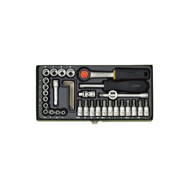 Proxxon 23080 1-4 inç 36 Parçalı Lokma ve Bits Takımı