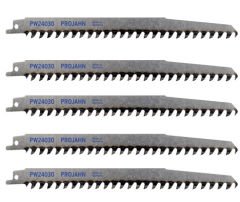 Projahn 64108 220MM Ahşap Kılıç Testere Hızlı Kesim Bıçağı 5 Adet Germany