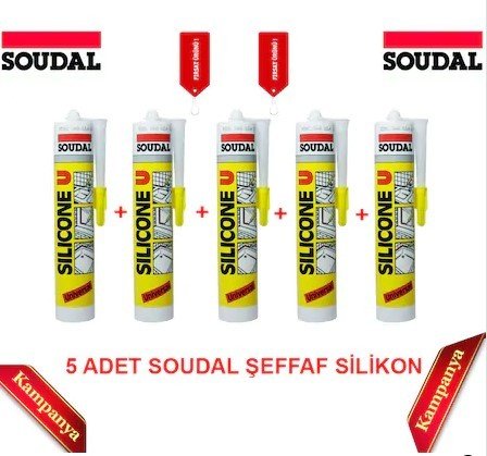 Soudal Silikon Şeffaf 280 Gr 5 Adet