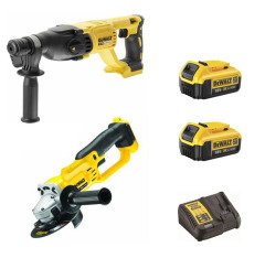 Dewalt DCH133NT + DCG412NT Taşlama Kırıcı Delici 18V 4 Ah Çift Akülü Profesyonel Usta Seti