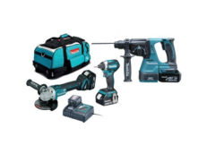 Makita DLX3070TX 18V 5.0 Ah Akülü Set 3'lü Kırıcı Delici - Taşlama - Vidalama