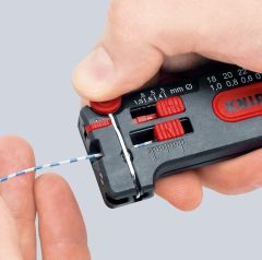 KNIPEX 1280100 MİNİ KABLO SIYIRMA ALETİ