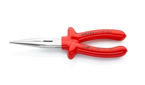 KNIPEX 26 17 200 (LEYLEK BURNU TİPİ PENSE) VDE UZUN KARGABURUN