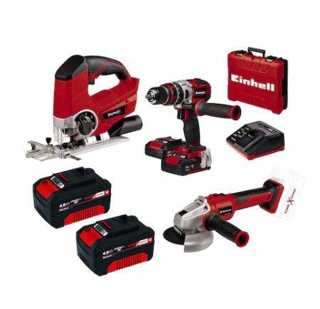 Einhell TE-CD 18 Li-i BL Darbeli Matkap Vidalama + Taşlama + Dekupaj Testere + 4 Akü