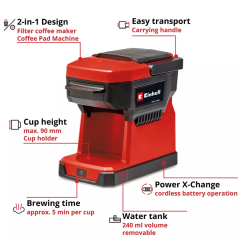 Einhell TE-CF 18 Li-Solo Power X-Change Akülü Kahve Makinesi 4609990
