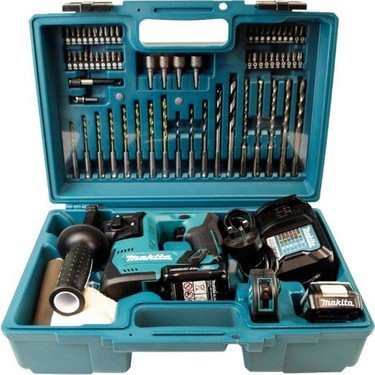 Makita HR140DWAE2 Akülü SDS Plus 12 V 2.0 Ah Delici Matkap + 65 Parça Set