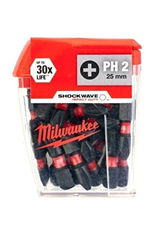 Milwaukee Bits Uç PH2x25mm 25 li Paket SHOCKWAVE