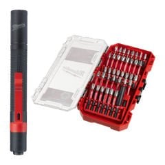 Milwaukee 39 Parça Bits Uç Seti SHOCKWAVE IMPACT DUTY + Led Fener  4932498608