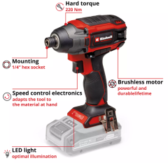 Einhell TP-CI 18/220 Li BL - Solo Akülü Darbeli Vidalama 4510085 220NM