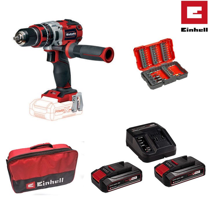 Einhell TE-CD 18 Lİ-İ BL 18V 2,5Ah Çift Akülü Darbeli Vidalama Matkap Set