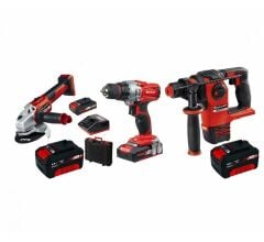 Einhell KİT6 18V Li-ion 4 Akülü Kırıcı Delici + Taşlama + Matkap Seti