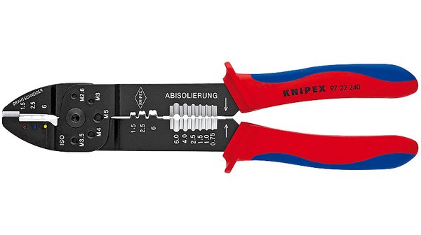 Knipex 9722240 mm Pabuç Sıkma ve Kablo Sıyırma Pensi