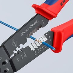 Knipex 9722240 mm Pabuç Sıkma ve Kablo Sıyırma Pensi