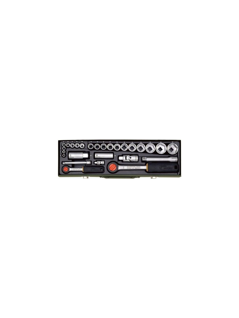 Proxxon 23020 1/4'' ve 1/2'' Cırcır Kollu 27 Parçalı Lokma Takımı