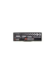 Proxxon 23020 1/4'' ve 1/2'' Cırcır Kollu 27 Parçalı Lokma Takımı