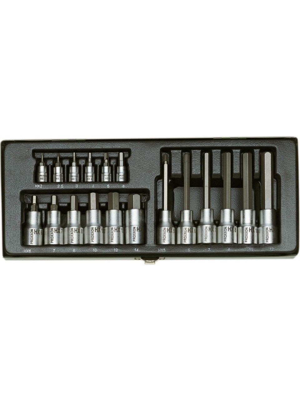 Proxxon 23100 1/4-1/2’’ 18 Parçalı Allen Lokma Takımı