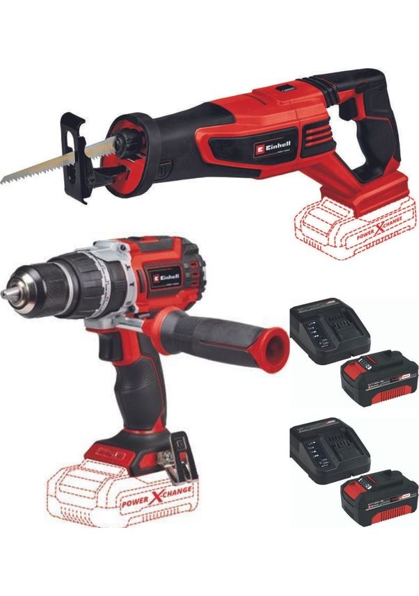 Einhell TP-CD 18/60 Li-i bl TE-AP 18/28 2x4.0ah KömürzSet
