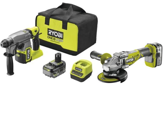 Ryobi RSDS18X1C-40S + R18AG7-140S 2x4Ah Akülü Profesyonel Set