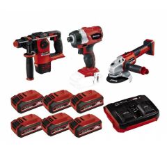 Einhell PLUS1 Kömürsüz Makina Seti Sds Matkap-Taşlama-Tork 6 Akü