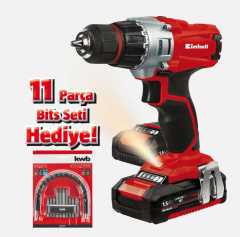 Einhell TE-CD 18/2 Li Kit 18V 1.5 Ah Li-ion Akülü Vidalama Hediyeli