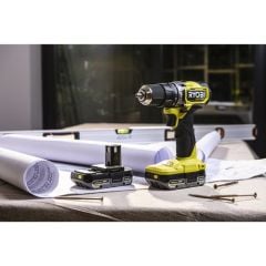 Ryobi RPD18C-220S 18V 2Ah Kömürsüz Çift Akülü Vidalama Matkap