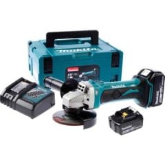 Makita DGA452RMJ Akülü Avuç Taşlama Makinesi 2 x 4,0 Ah Akü 115 mm