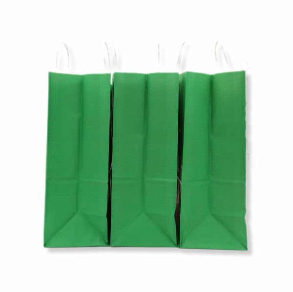 Roco Paper Yeniyıl Yılbaşı Yeşil Kağıt Çanta Renkli Top Desenli 25*12*31 cm 24'lü