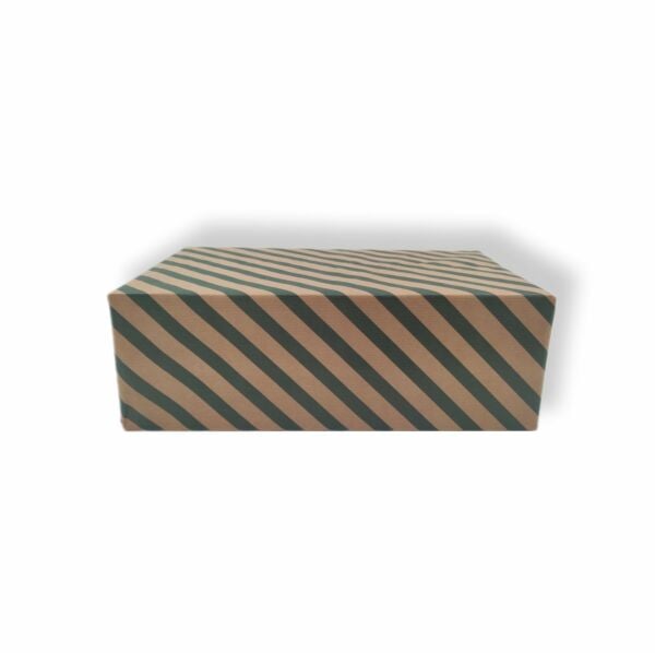 Kraft Ambalaj Kağıdı Koyu Yeşil Verev Çizgili 40 gr. 10 Adet 70*100 cm