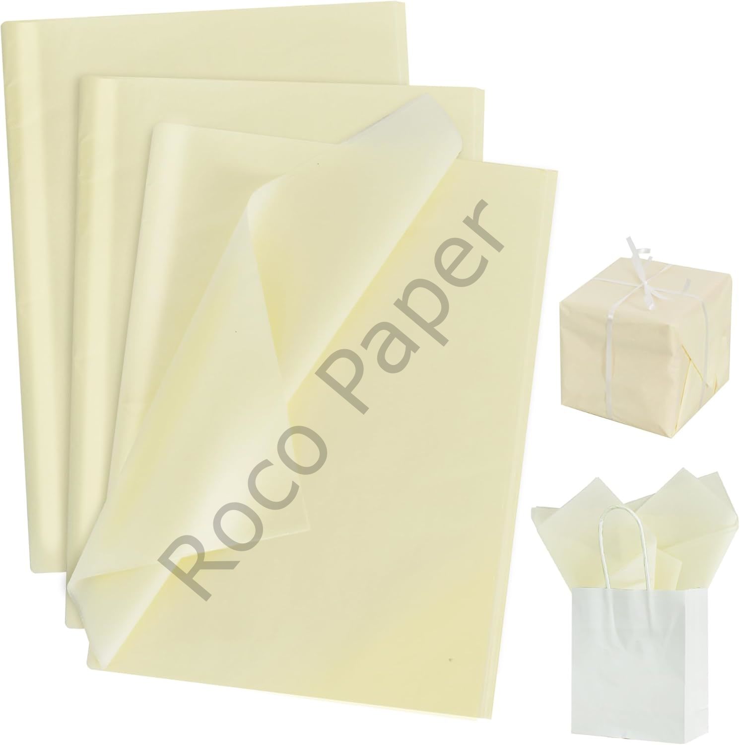 Roco Paper Pelur Kağıt - Krem 17 gr/m. 50*70 cm - 25'li Paket