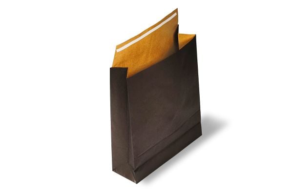 Roco Paper Hediye Paketi 35*8*54 cm Kese Kağıdı Yapışkanlı Ağız Siyah 25'li Paket