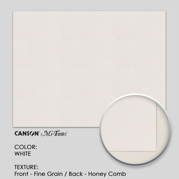 Canson Mi-Teintes Fon Kartonu 160gr A4 425 Beyaz 25li