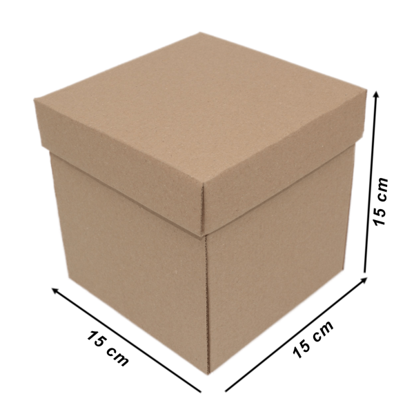 Yılbaşı Hediye Kutusu - 10 Adet - E Ticaret Kutusu - Kapaklı Kutu 15x15x15 cm