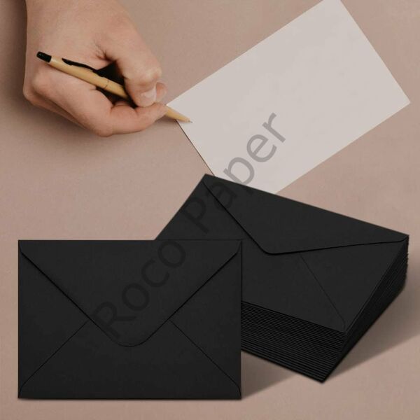 Roco Paper Siyah Zarf 8x12 Cm 50 Adet