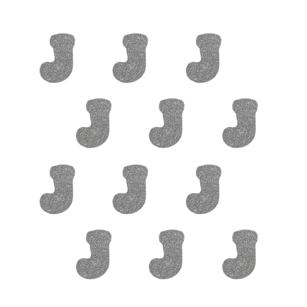 Simli Eva Sticker Gümüş Çorap Desenli 4cm 12’li paket