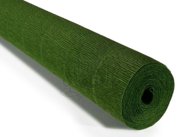 İtalyan Krapon Kağıdı No:591 - Yaprak Yeşil - Leaf Green - 180 gr. 50X250 cm
