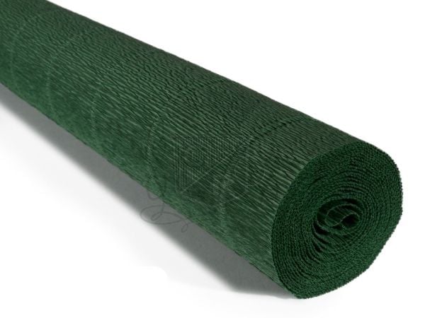 İtalyan Krapon Kağıdı No:561 - Yosun Yşil - Forest Green 180 gr. 50X250 cm