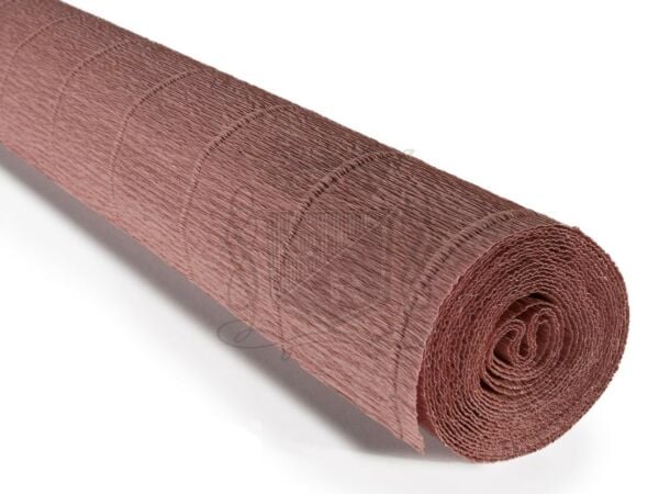 İtalyan Krapon Kağıdı No:613 Koyu Kestane - Brown Antique Pink 180 gr. 50X250 cm