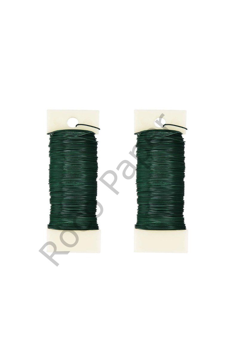 Çiçek Sarma Teli, Çok Amaçlı Çiçek Yapım ve Bağlama Teli, 2Li Set, 70 Metre – 0.64 Mm (Yeşil)