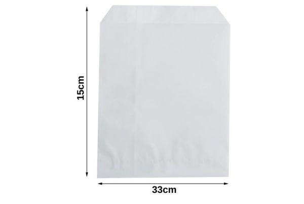 Yağlı (Beyaz) Dipsiz Kese Kağıdı 15*33 cm - 1000 gr