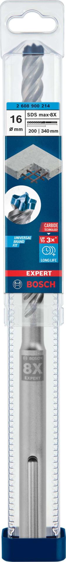 Bosch EXPERT- Max-8X Serisi Kırıcı Delici Ucu 16*340 mm