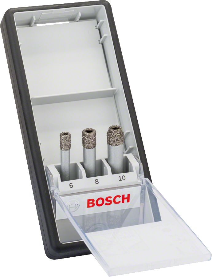 Bosch - Standard Seri, Matkap İçin Seramik Kuru Elmas Delici Seti 3 Parça 6/8/10*33 mm