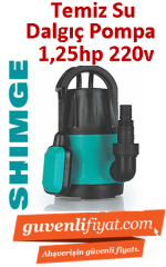 SHIMGE CSP900C-5 1.25HP 220v Plastik Gövdeli Temiz su Dalgıç Pompa