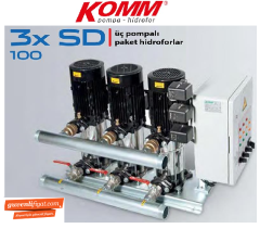 STAR 3 SD 100/7 T 3x7.5 HP 380V ÜÇ POMPALI PAKET HİDROFOR