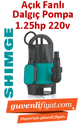 SHIMGE CSP900D-5 1.25HP 220v Plastik Gövdeli Açık Fanlı Temiz su Dalgıç Pompa