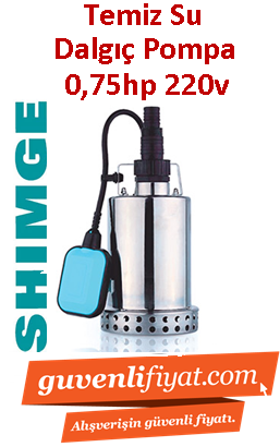 SHIMGE CSP750 CİNOX-3 0,75hp 220V Paslanmaz Gövdeli Temiz su Dalgıç Pompa