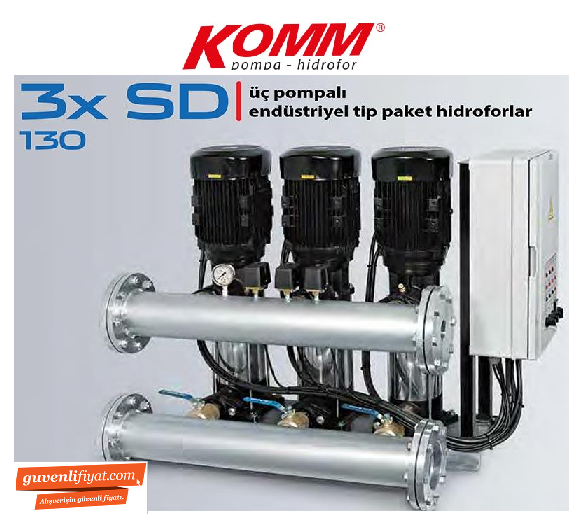 STAR 3 SD 130/5 T 3x7.5 HP 380V ÜÇ POMPALI ENDÜSTRİYEL TİP  PAKET HİDROFOR