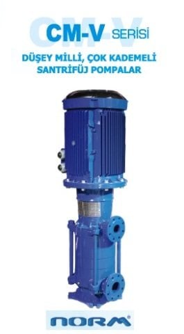 Norm CM-V 40/5      18.5 kW  380V   Düşey Milli Çok Kademeli Santrifüj Pompa