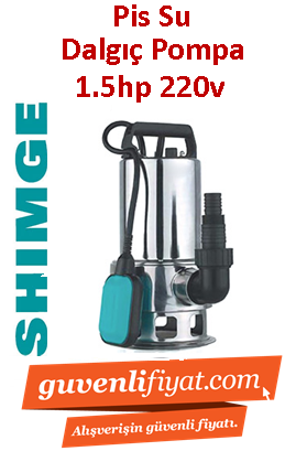 SHIMGE CSP1100 DİNOX-3 1,5hp 220V Paslanmaz Gövdeli Dalgıç Pompa